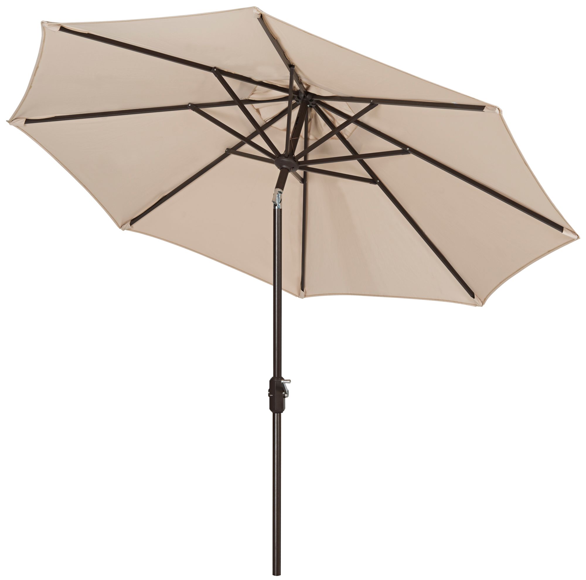 Ortega Beige 9' Aluminum Crank Umbrella