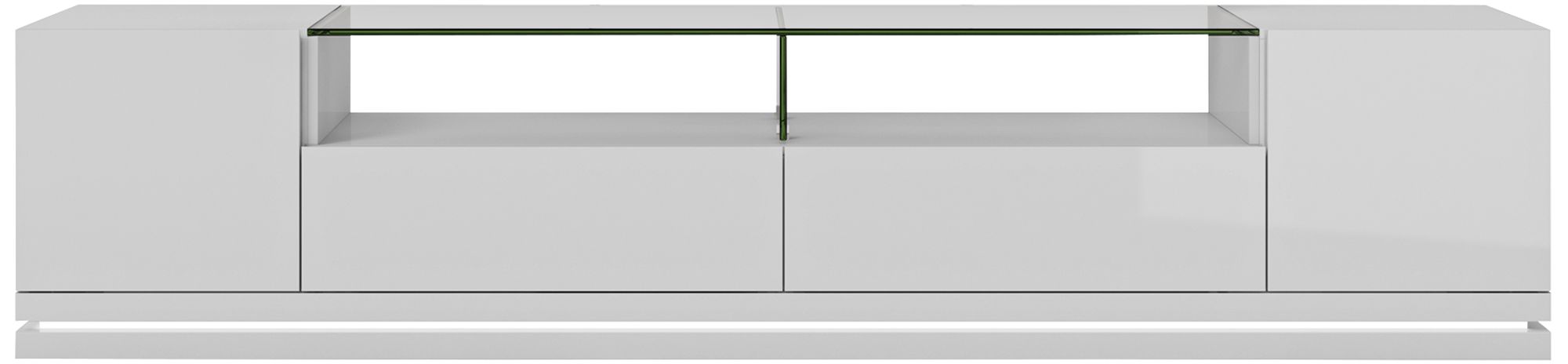 Vanderbilt 85 3/4" Wide White Gloss 2-Door Low TV Stand 