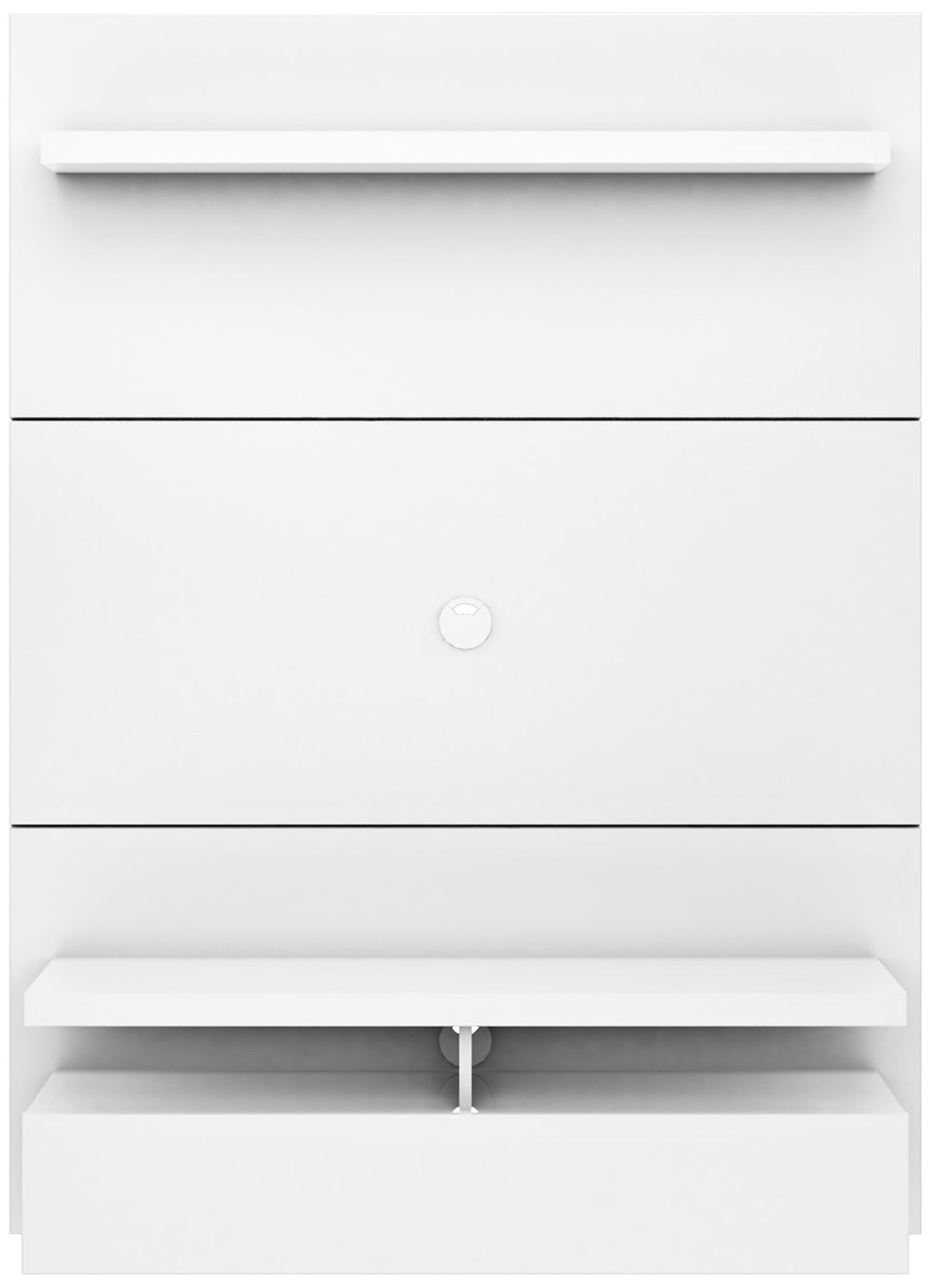 City 1.2 White Gloss Wood Floating Wall Entertainment Center