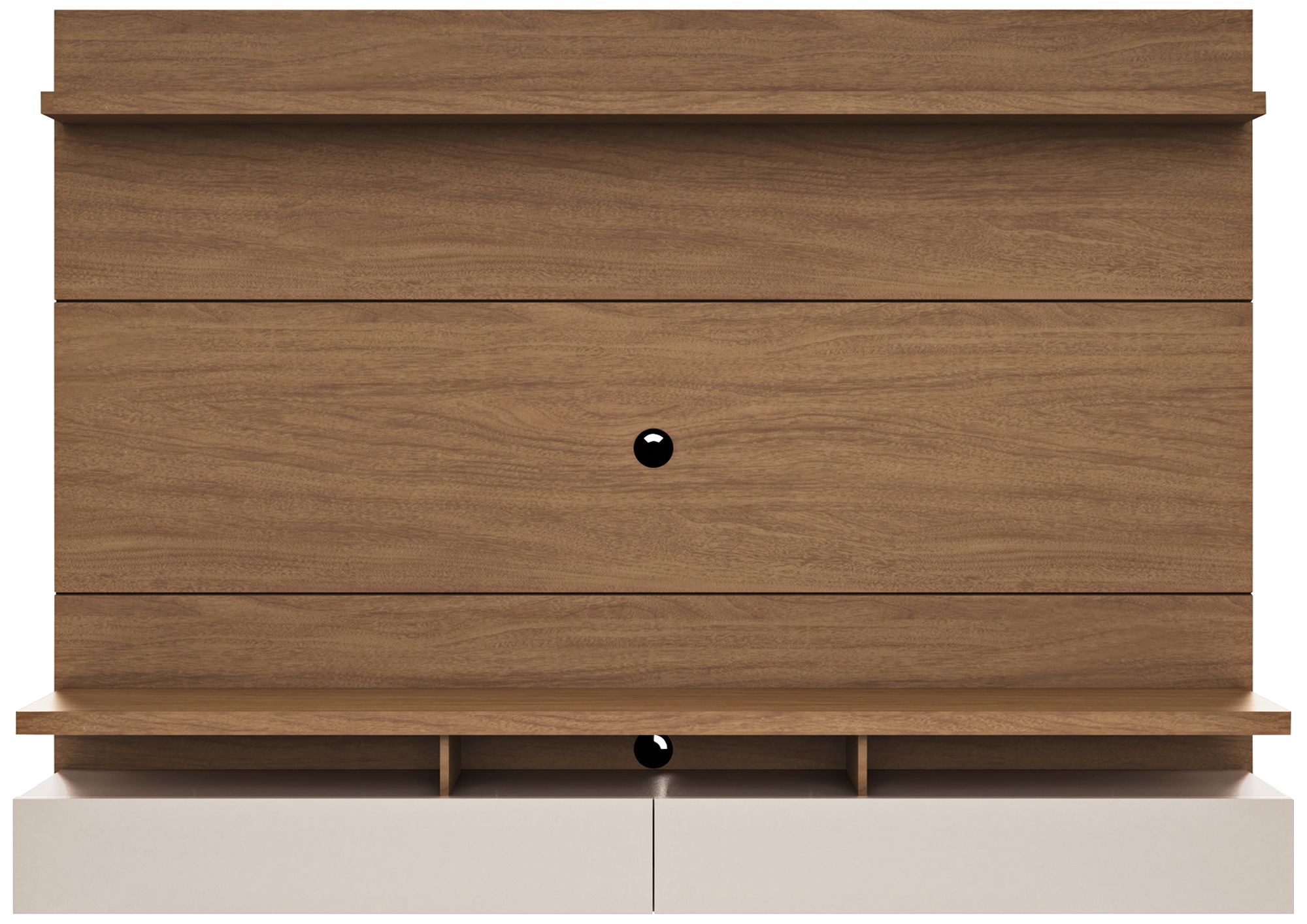 City 2.2 Maple Cream Wood Floating Wall Entertainment Center