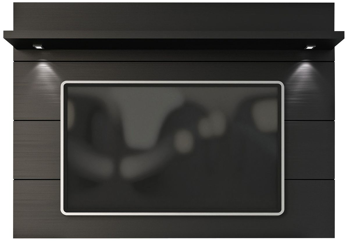 Cabrini 1.8 Black Matte Wood Floating Wall TV Panel