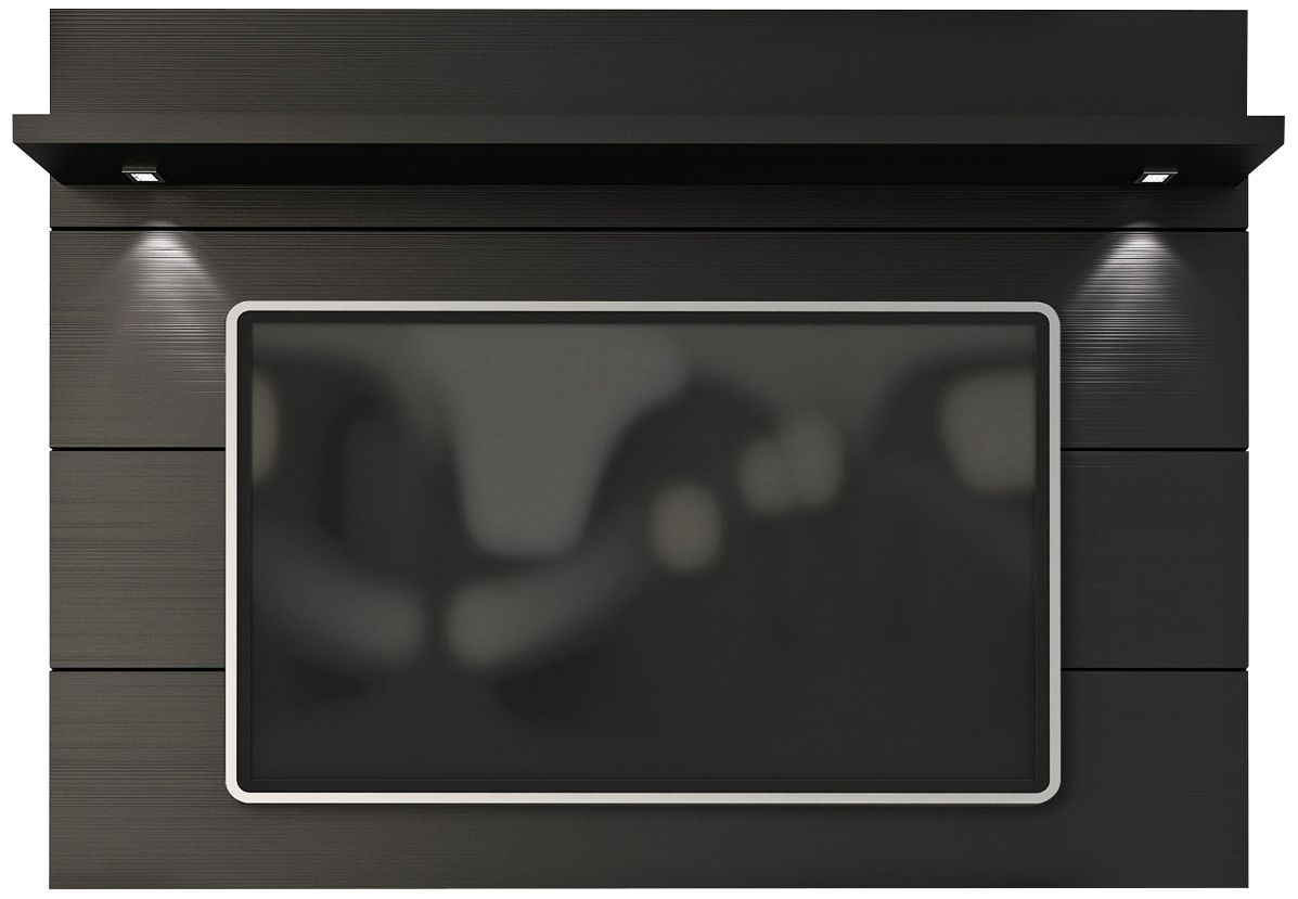 Cabrini 2.2 Black Matte Wood Floating Wall TV Panel