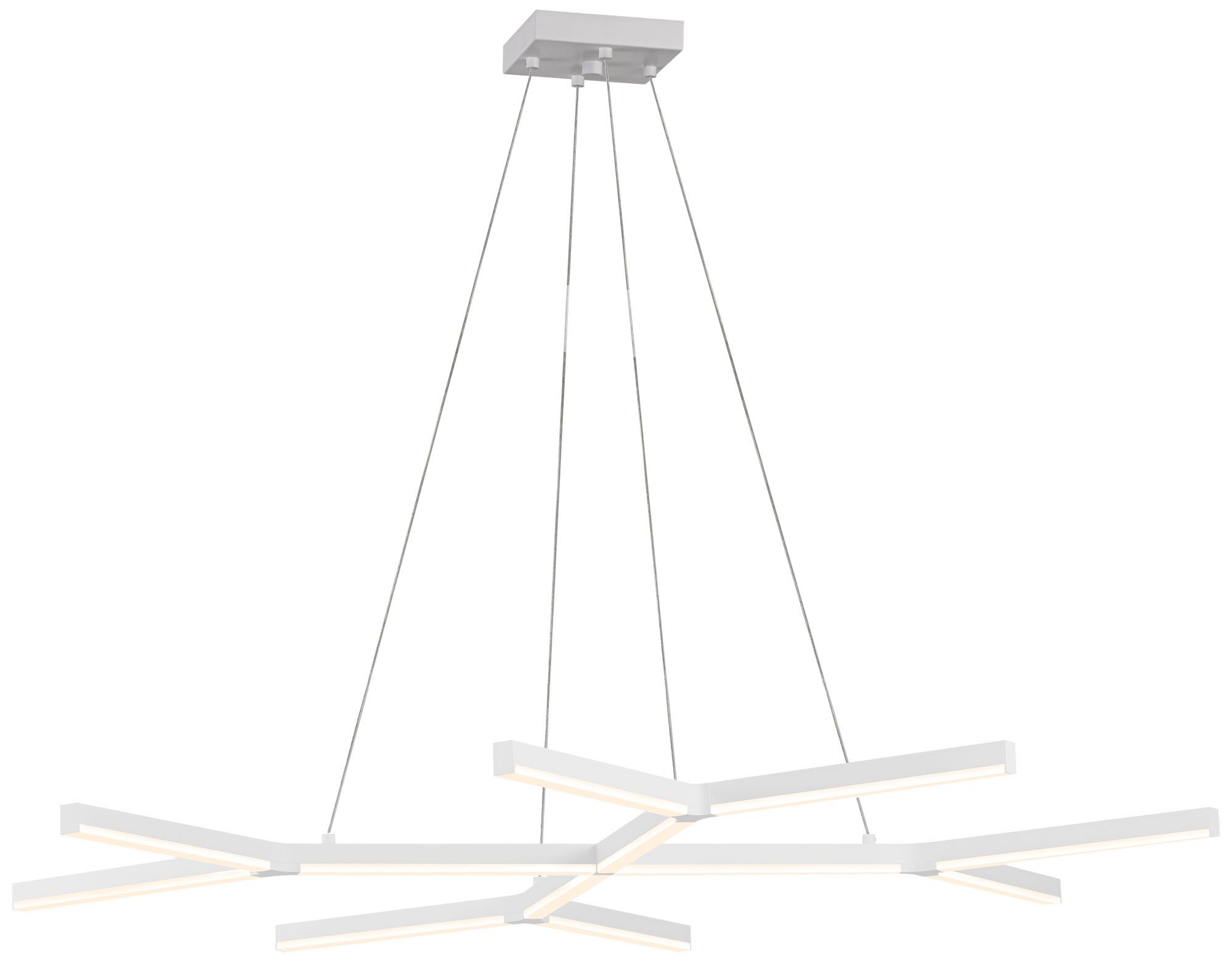 Quad-Y 46 1/2"W Satin White LED Kitchen Island Light Pendant