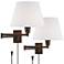 Clement Bronze Plug-In Swing Arm Wall Lamp Set of 2