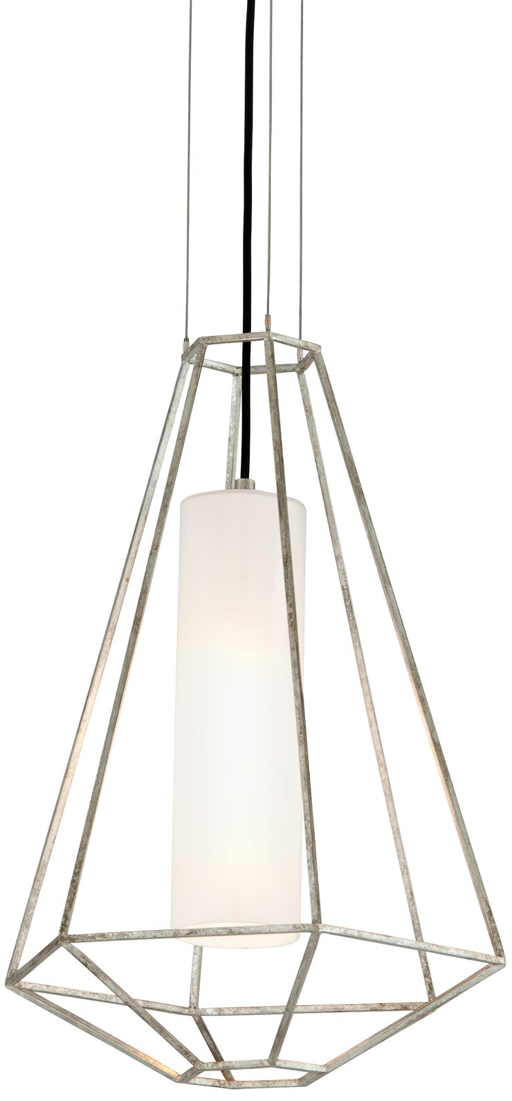 Silhouette 16" Wide Silver Leaf Pendant Light