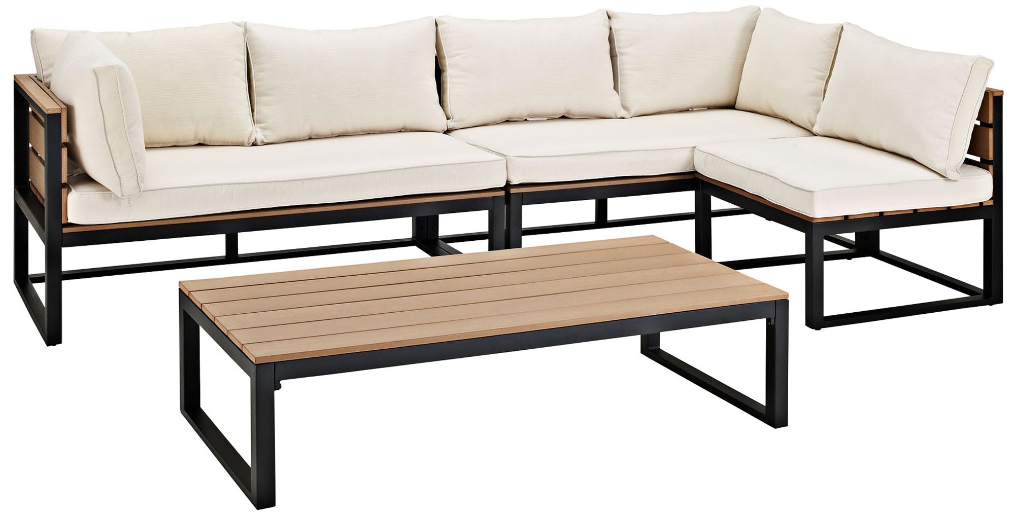 Nathan Natural All-Weather 4-Piece Outdoor Seating Patio Set