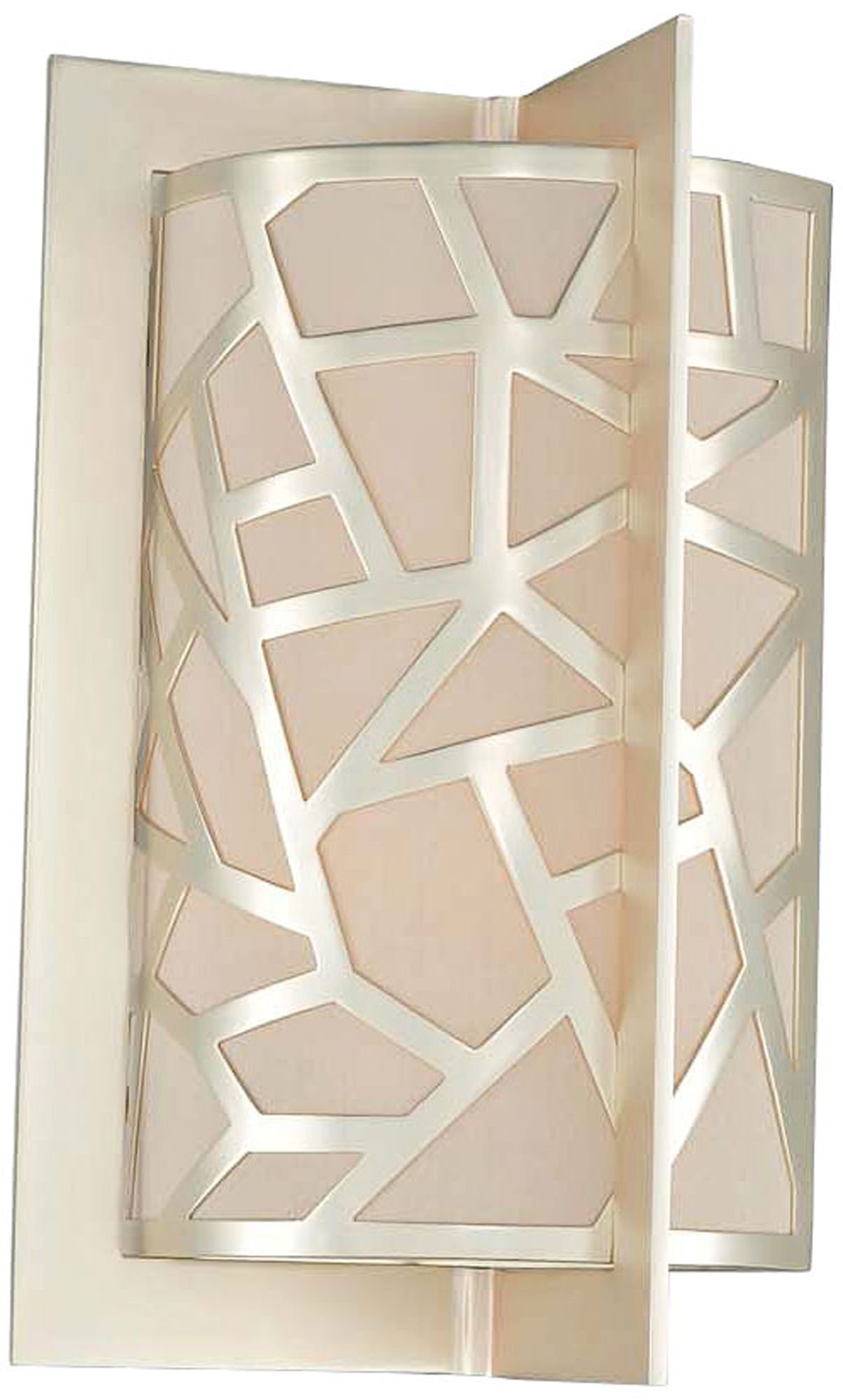 Miramar 14" High Rose Silver 2-Light Wall Sconce