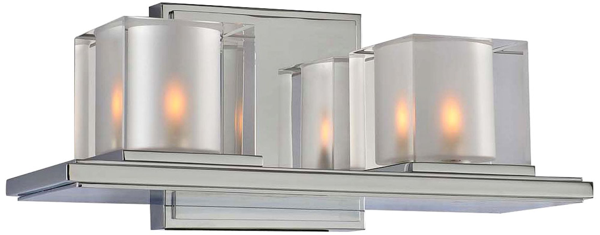 Naples 12 1/2" Wide Chrome 2-Light Bath Light