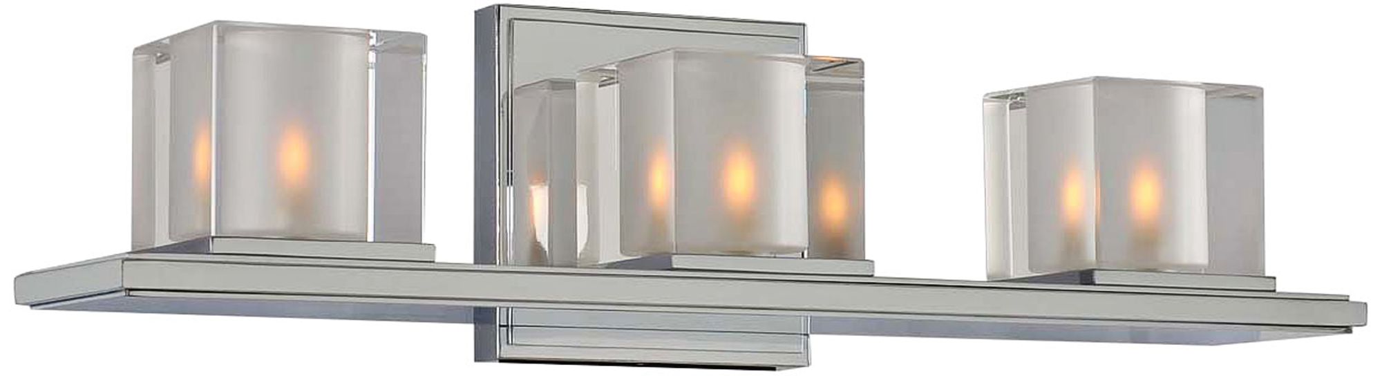 Naples 19 1/2" Wide Chrome 3-Light Bath Light