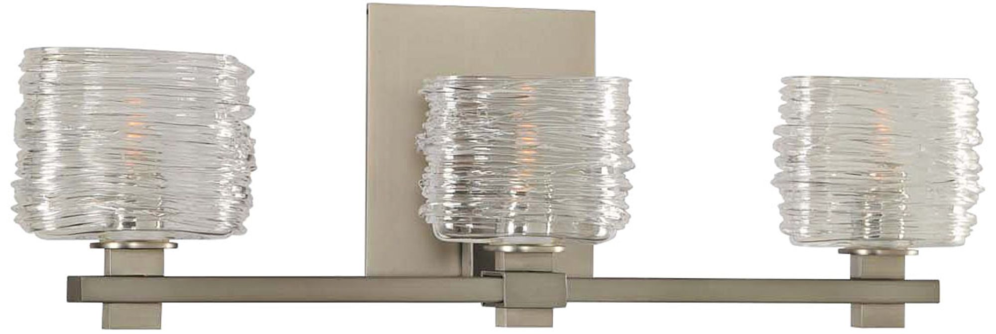 Clearwater 21" Wide Satin Nickel 3-Light Bath Light