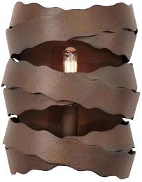 Fulton 9" High Brownstone 1-Light Wall Sconce