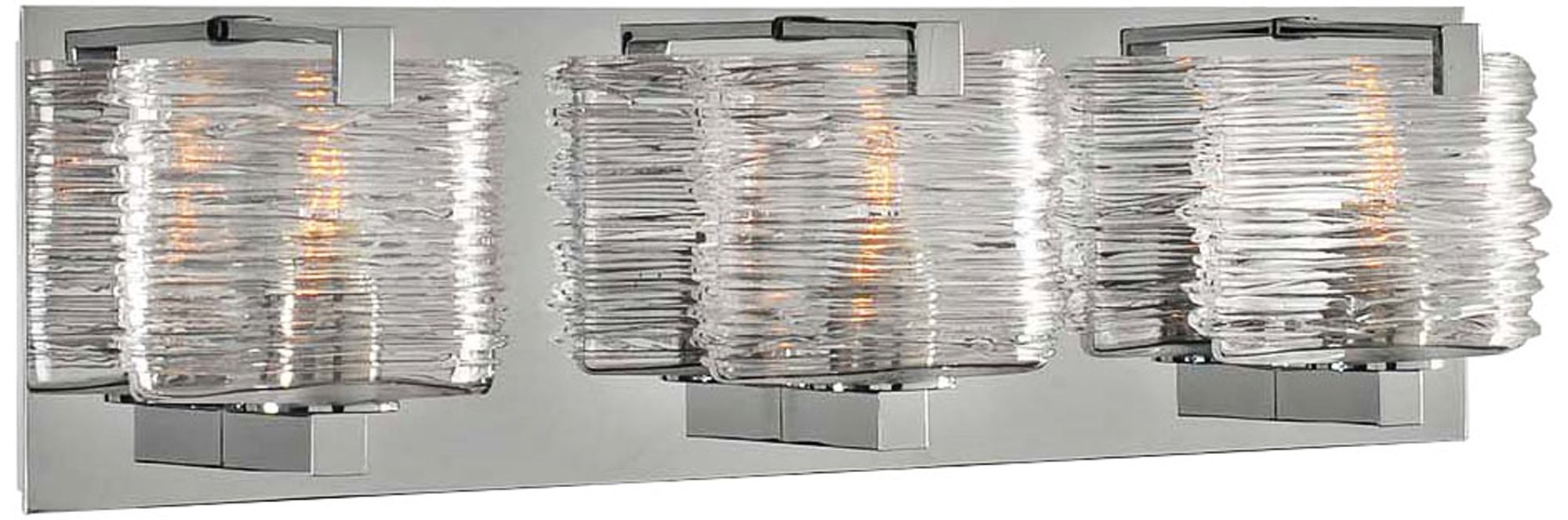 South Bay 19" Wide Chrome 3-Light Bath Light