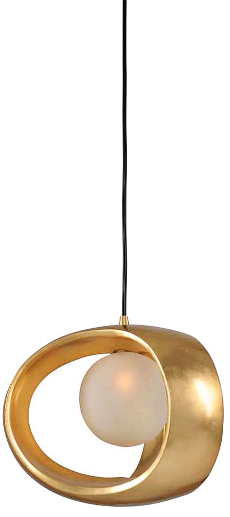 Calistoga 12" Wide Gold Leaf Mini Pendant