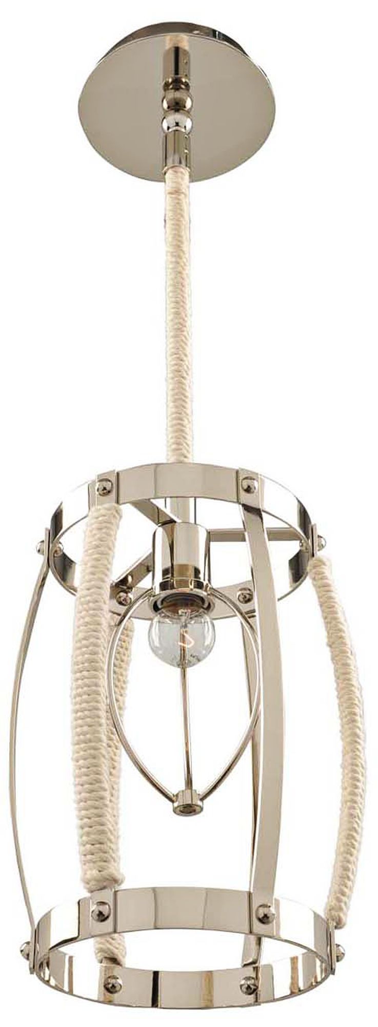 Bradbury 9" Wide Polished Nickel Mini Pendant