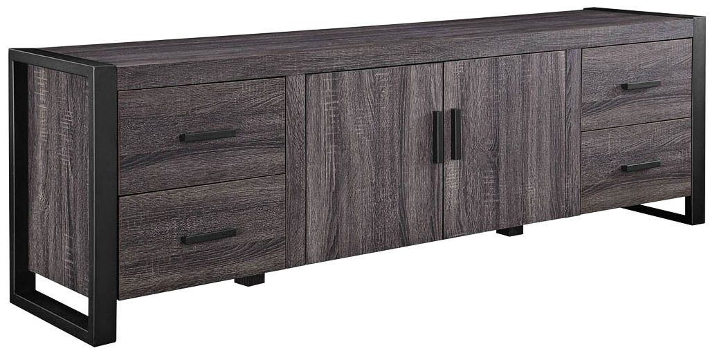 Urban Blend 71" Wide Charcoal Gray Media TV Stand Console