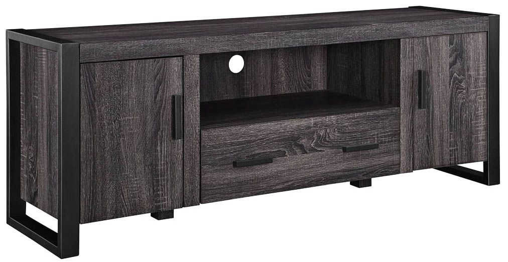Urban Blend 60" Wide Charcoal Gray Media TV Stand Console