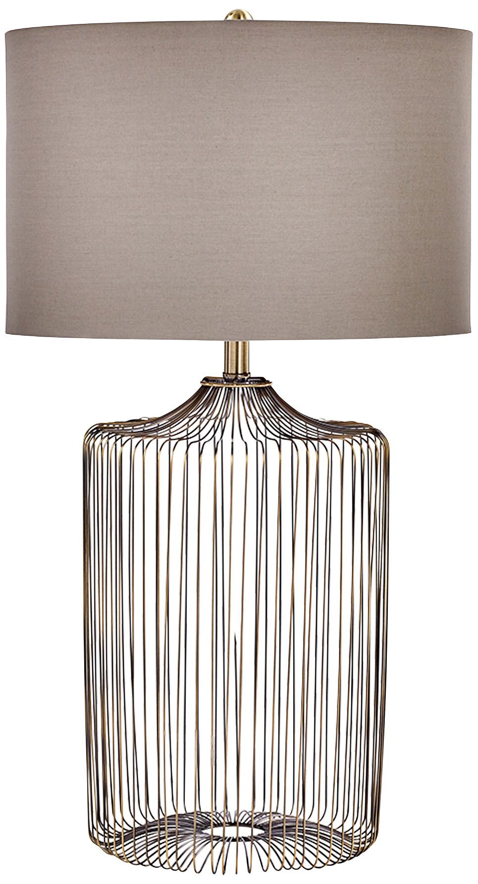 Whisker Antique Brass Table Lamp