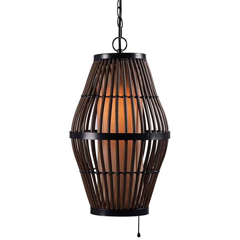Kenroy Home Biscayne 12&quot; Wide Black Outdoor Mini Pendant