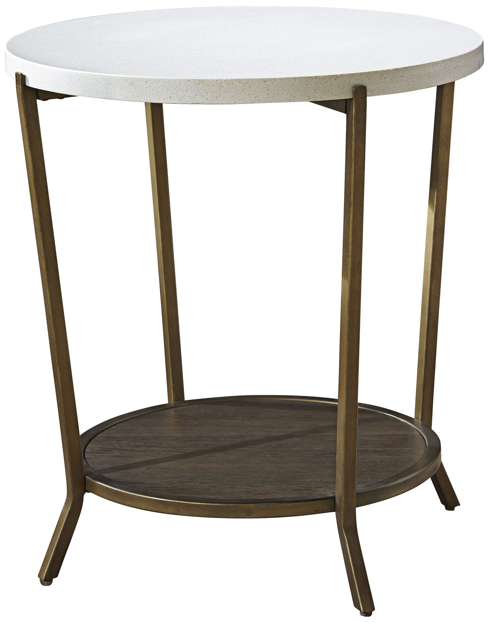 Playlist 26" High Brown-Eyed-Girl Stone Top Modern End Table