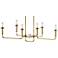 Kichler Alden 38 1/2"W Brass 6-Light Linear Chandelier
