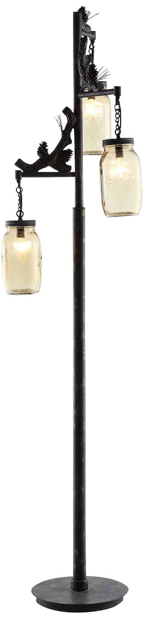 Crestview Collection Fire Catcher Rustic Metal Floor Lamp