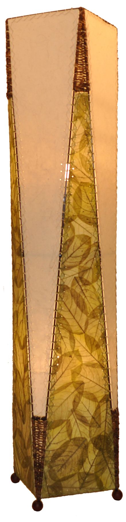 Eangee Trapezoid Green Hand-Made Paper Large Floor Lamp