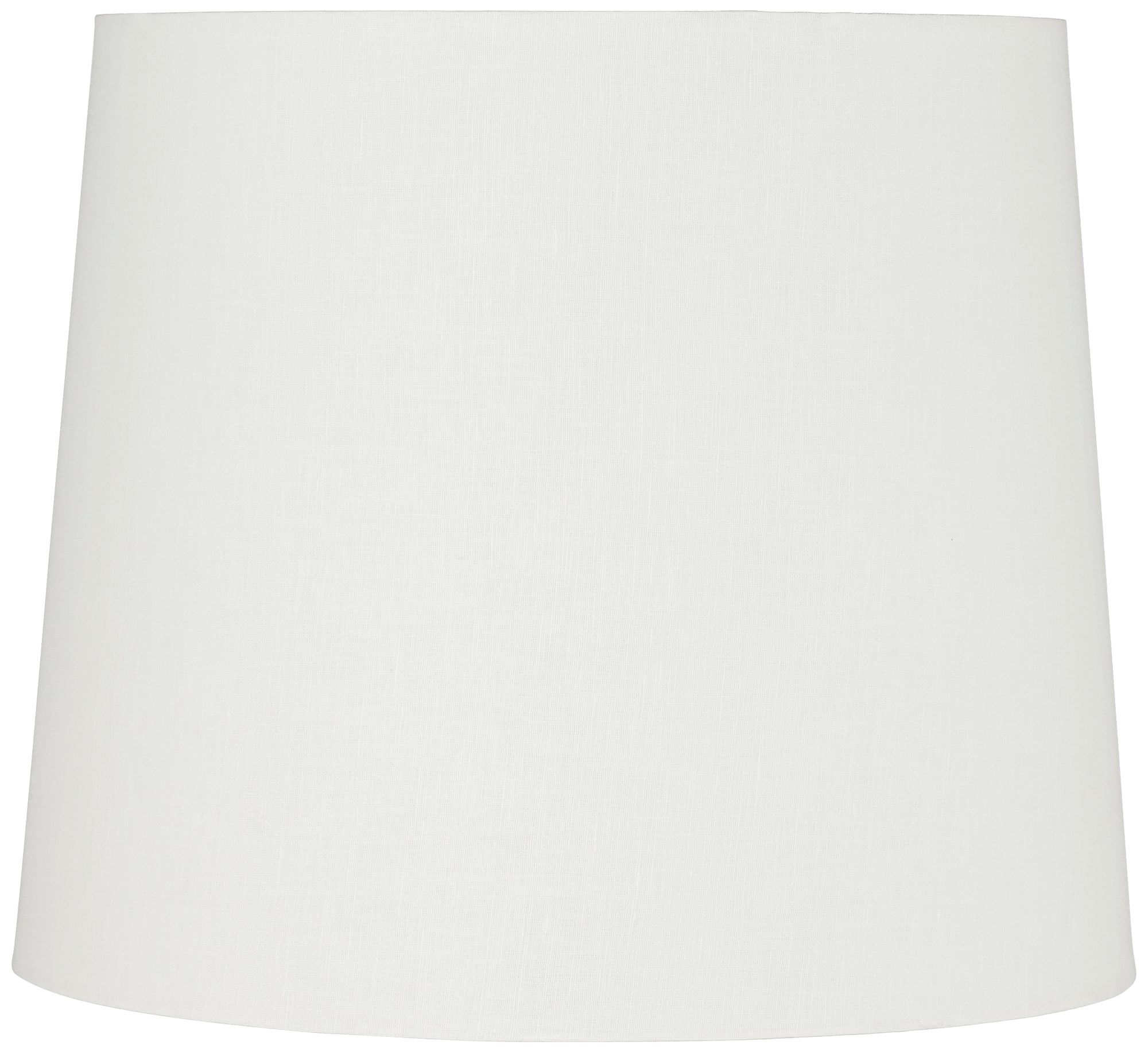 White Linen Tall Hardback Drum Shade 12x14x12 (Spider)
