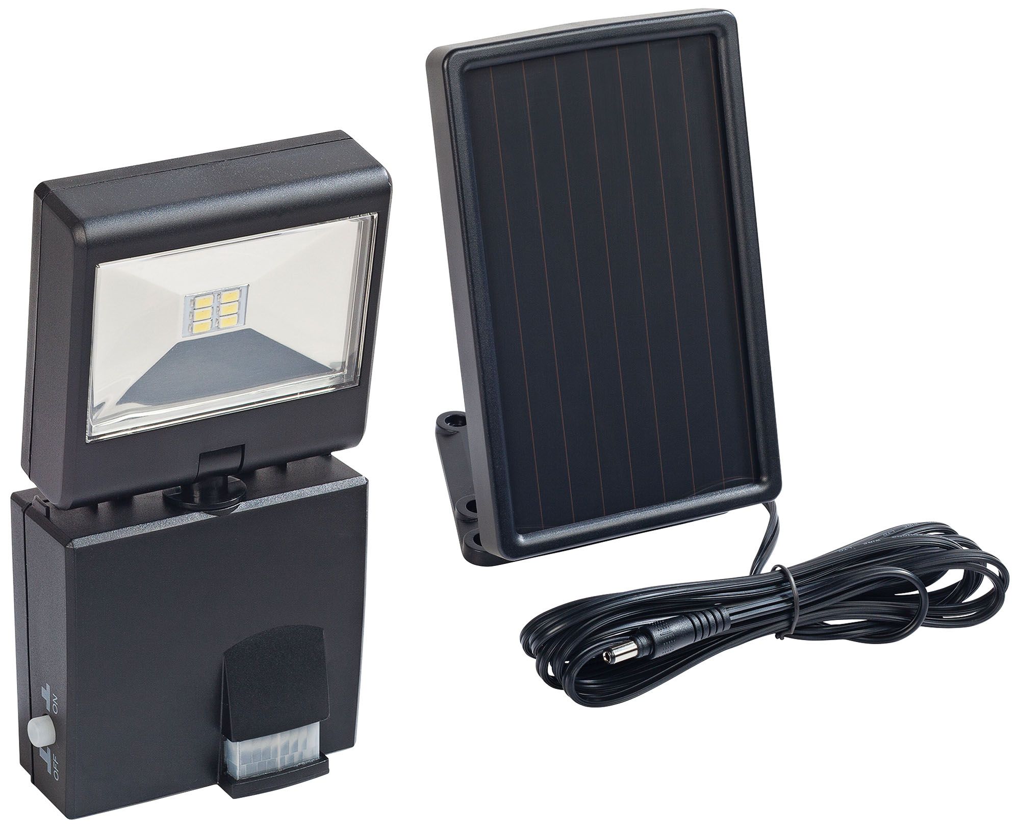 220 Lumen LED Black Motion-Activated Solar Security Light