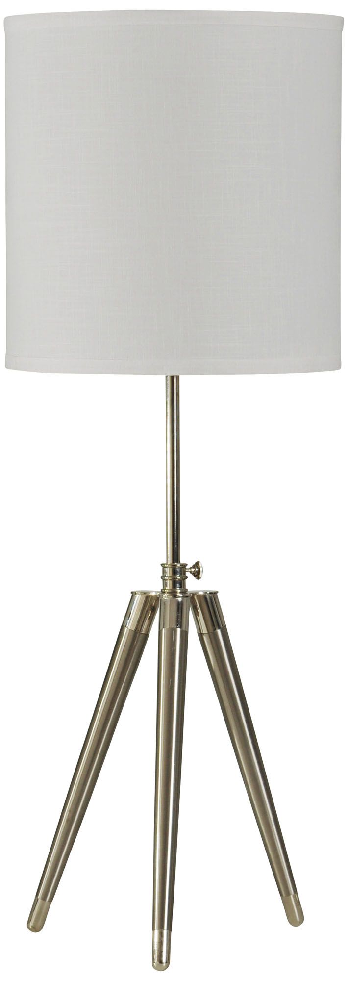 Urban Studio Brushed Steel Tripod Table Lamp