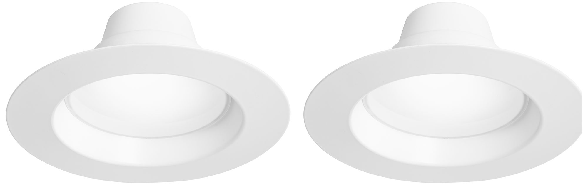 6" White 15W LED Retrofit Trim 2-Pack