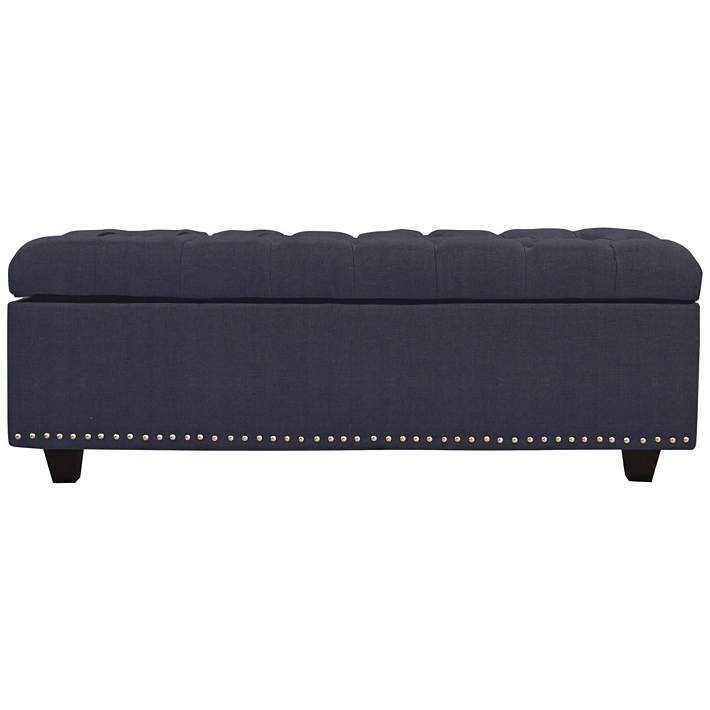 Grant Azure Fabric Tufted Storage Bench 1x408 Lamps Plus
