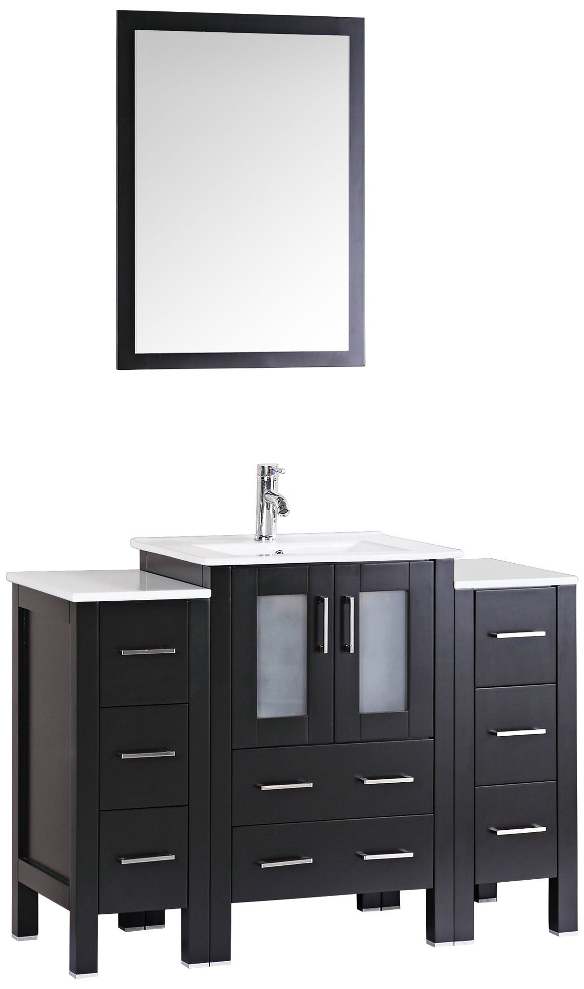 Bosconi 48" Espresso Integrated Single-Sink Vanity Set