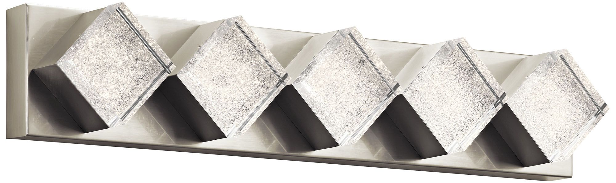 Elan Gorve Nickel 28 1/4"W 5-LED Linear Bath Light