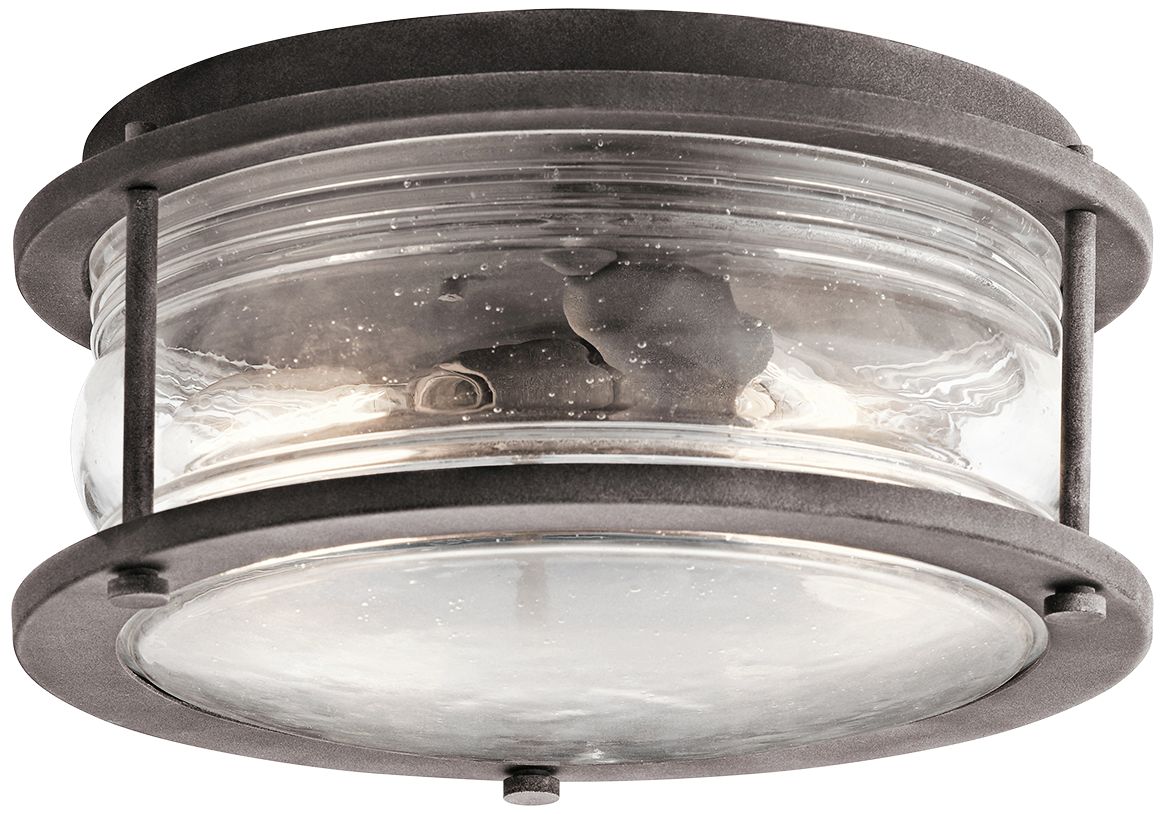 Kichler Ashland Bay 12" Wide Zinc Outdoor Ceiling Light