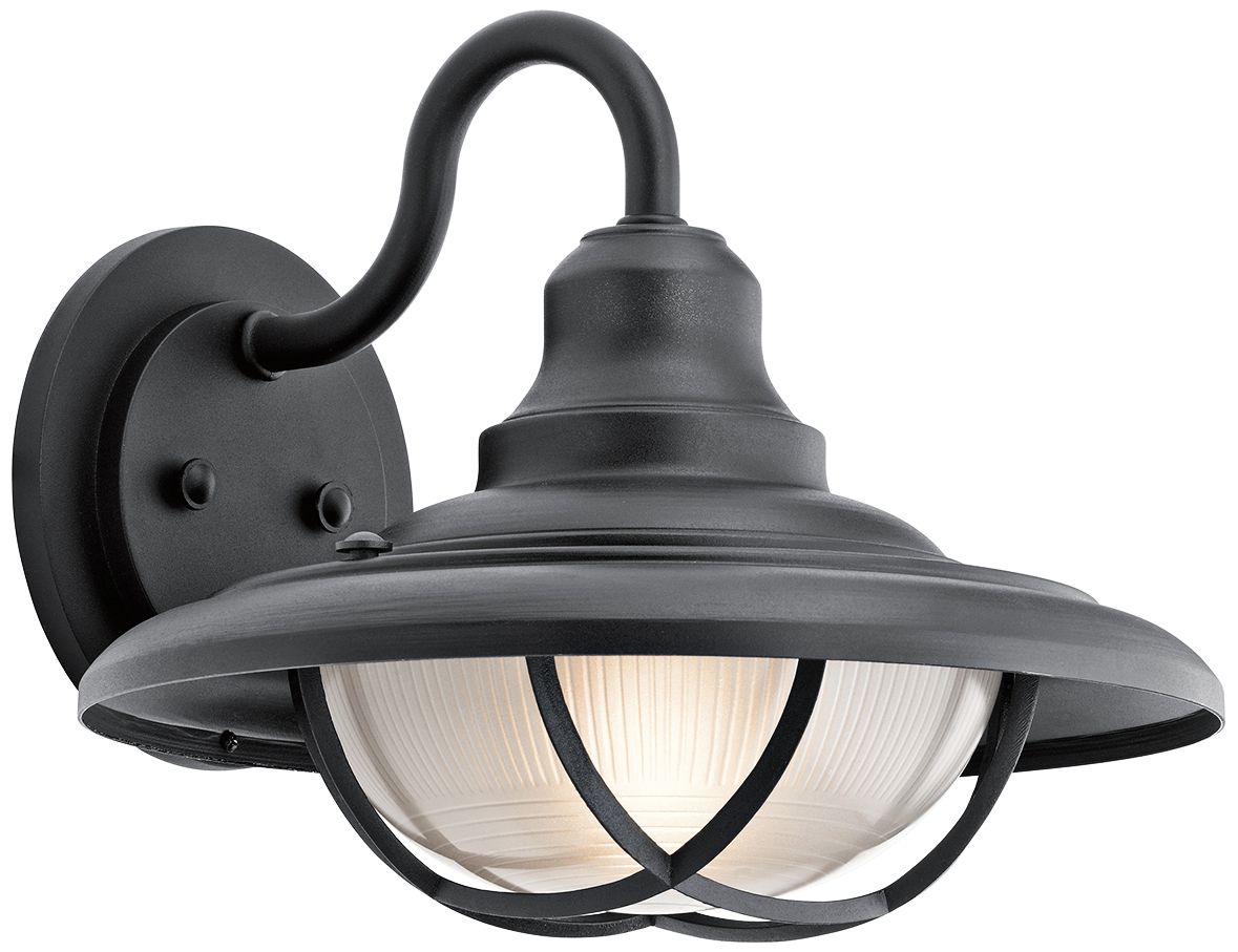 Kichler Harvest Ridge 12 1/2"H Black Outdoor Wall Light