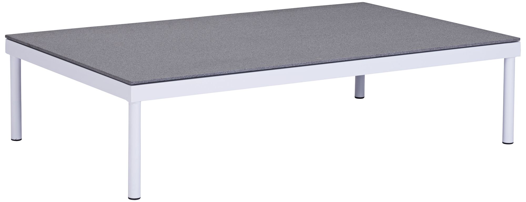 Zuo Maya Beach Granite Top and White Outdoor Coffee Table