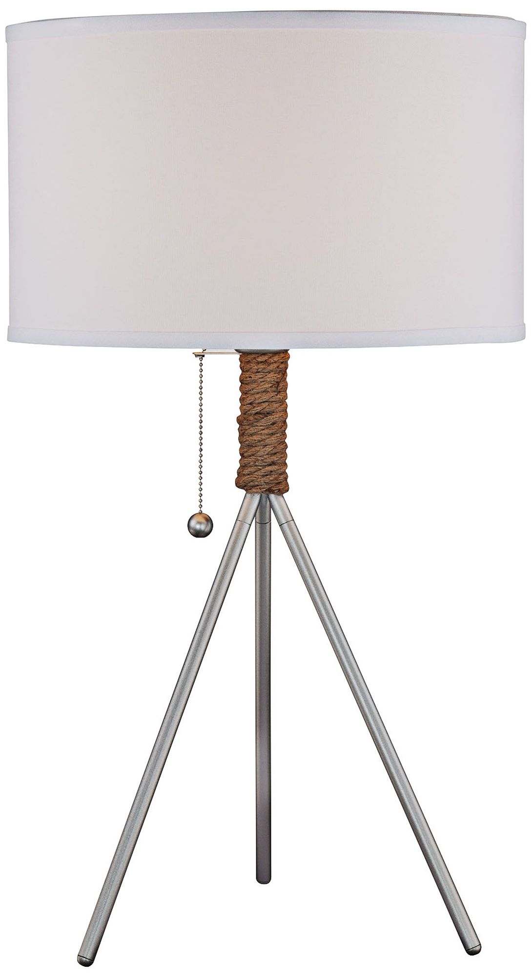 Lite Source Silver Metal Tripod Table Lamp