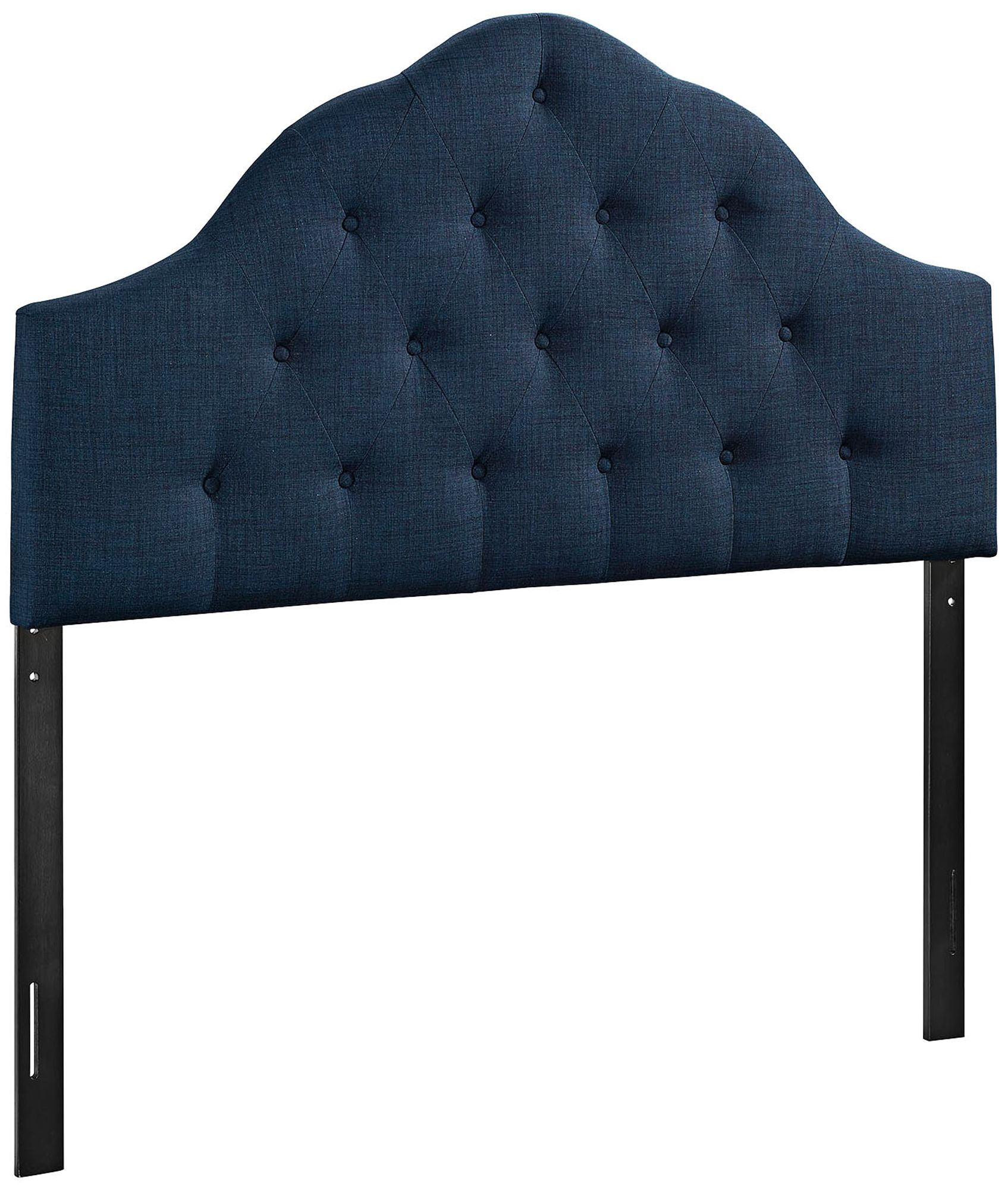 Sovereign Navy Fabric Button-Tufted Arch Headboard