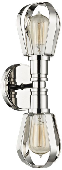 Hudson Valley Red Hook 15 3/4" High Polished Nickel Wall Sconce