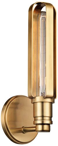 Hudson Valley Red Hook 13 1/4" High Aged Brass Wall Sconce