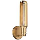 Hudson Valley Red Hook 13 1/4&quot; High Aged Brass Wall Sconce
