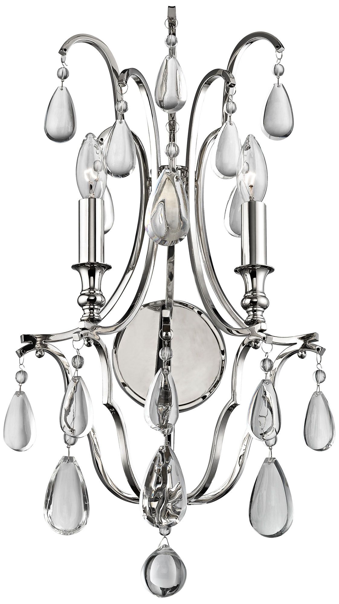 Hudson Valley Crawford 23 3/4" High Polished Nickel Wall Sconce