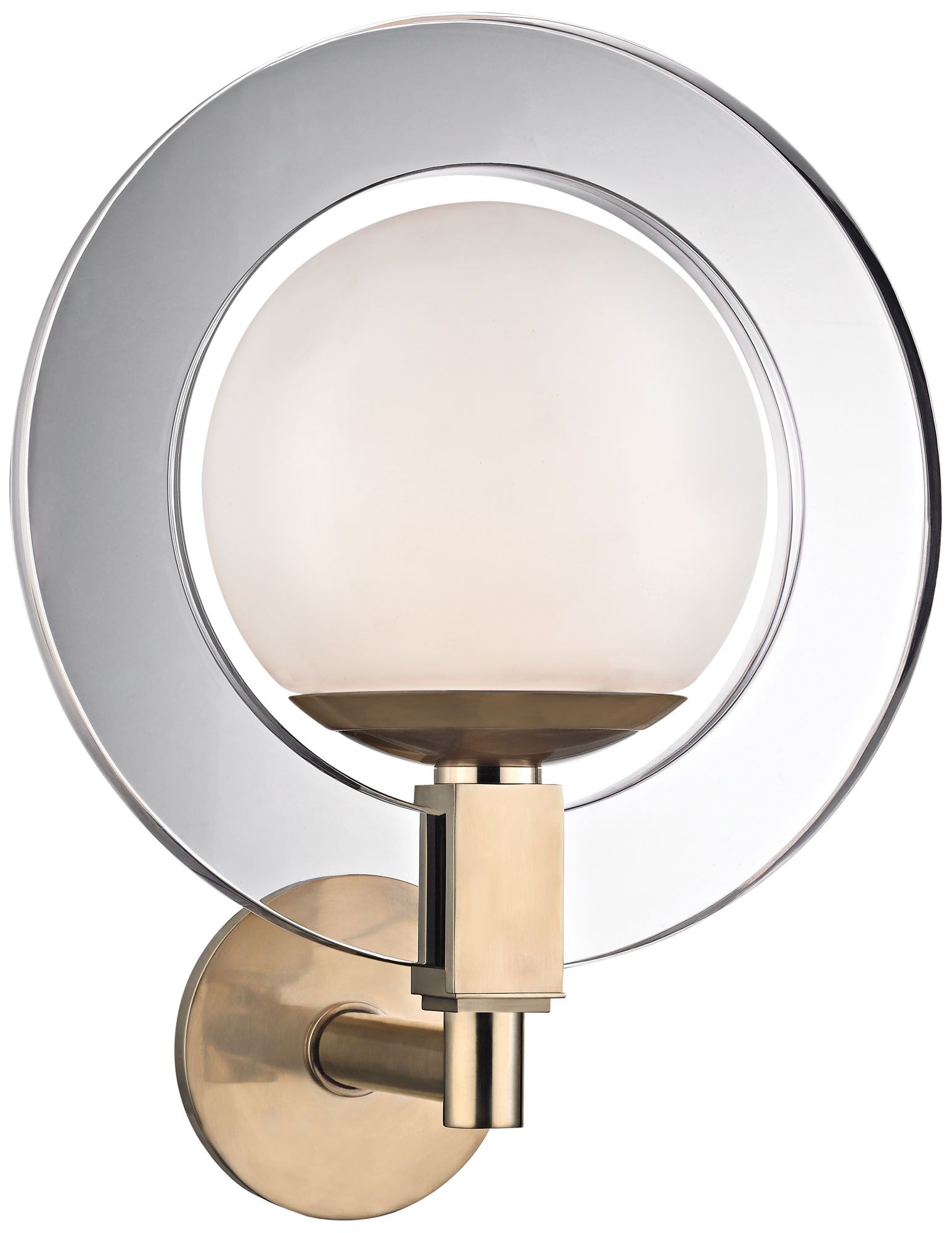 Caswell 15 1/2" High Aged Brass LED Wall Sconce