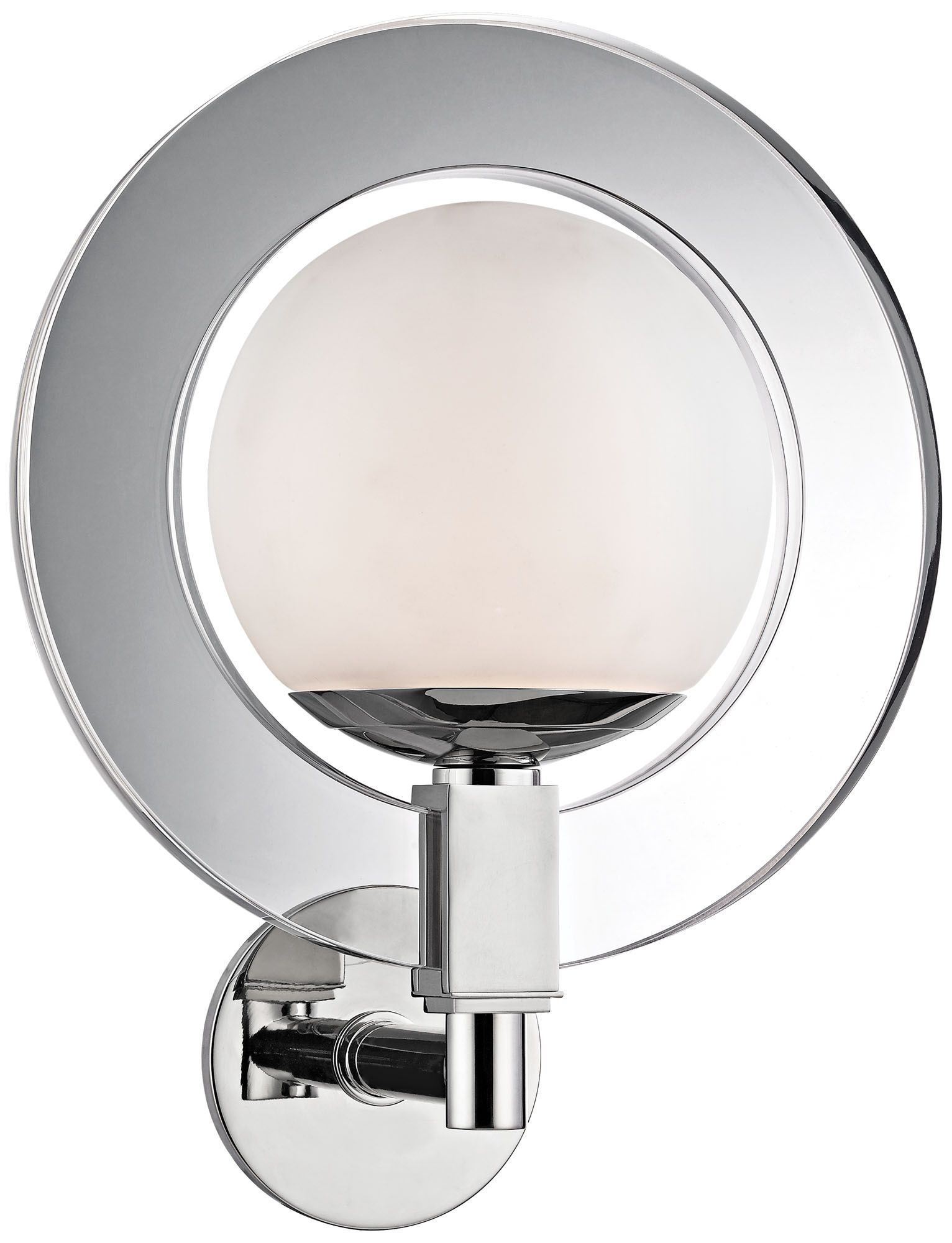 Caswell 15 1/2" High Polished Nickel LED Wall Sconce