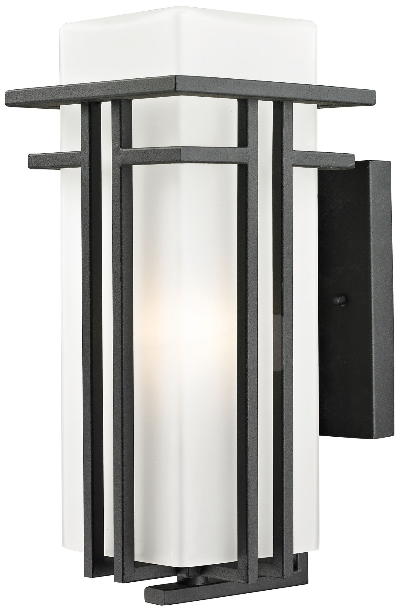 Abbey 14 3/4" High Black Metal Outdoor Wall Light 203J0 Lamps Plus