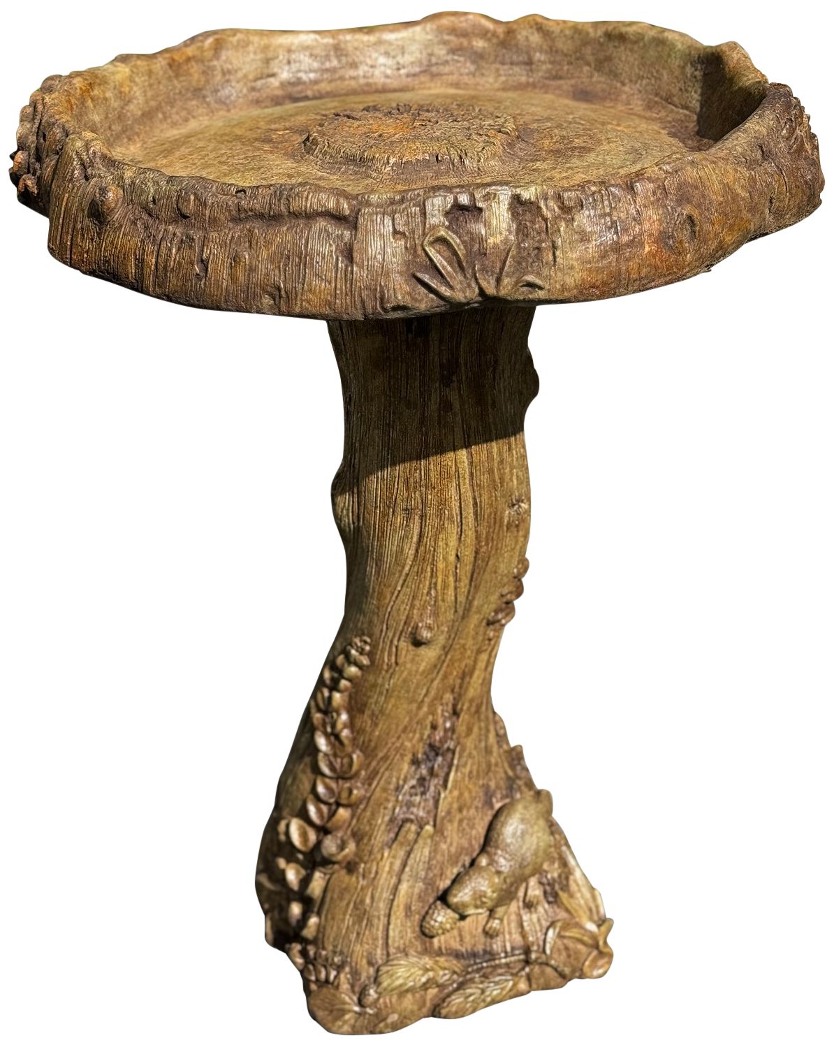 Henri Studio 25" High Wild Wood Outdoor Birdbath