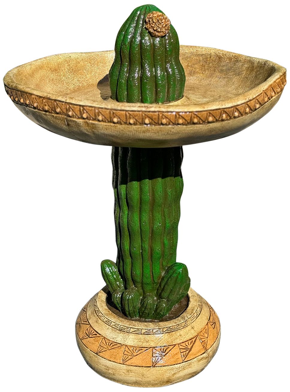 Henri Studio Desert Sombrero 31" High Garden Birdbath