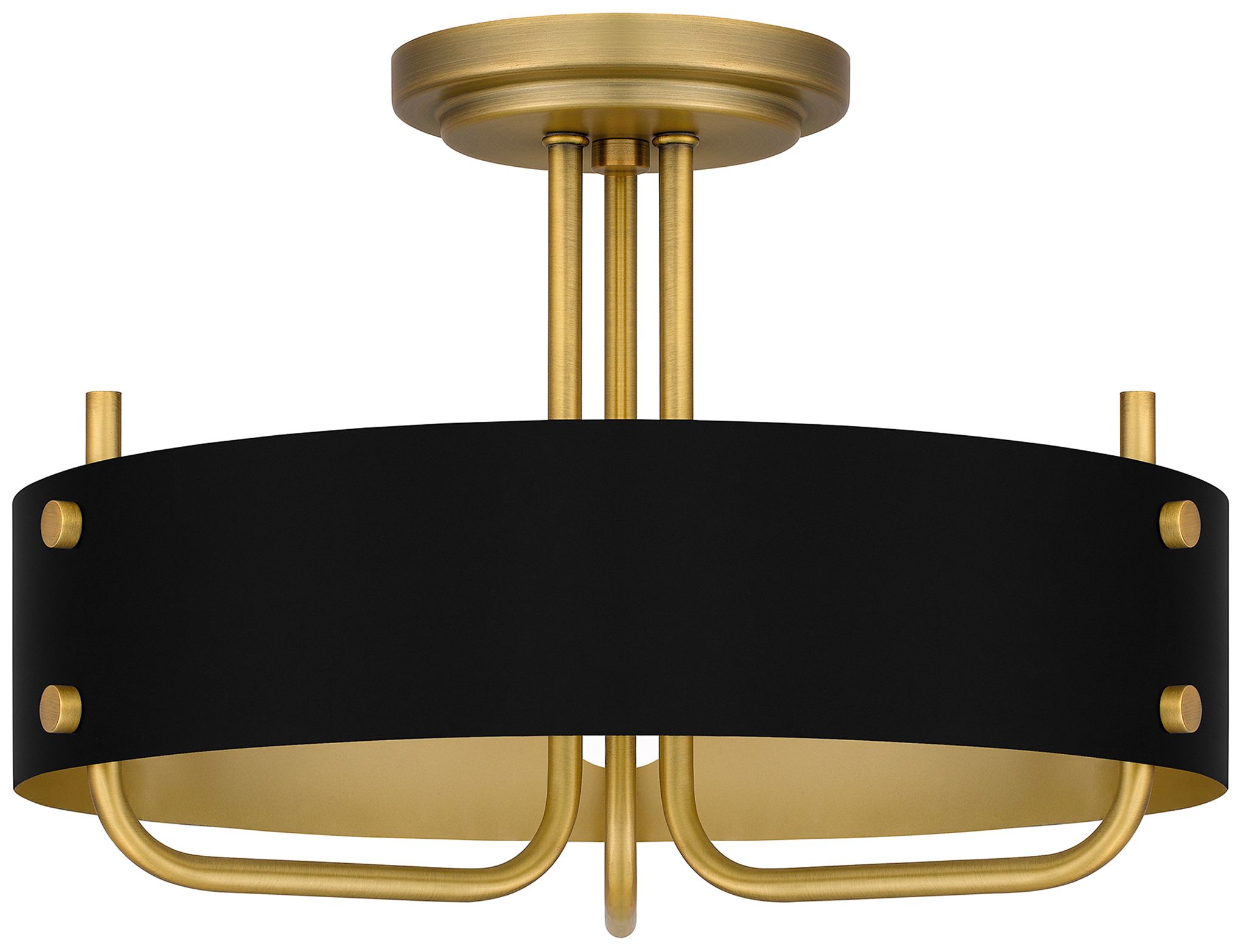 Quoizel Madden 17" Wide Aged Brass 3-light Ceiling Light