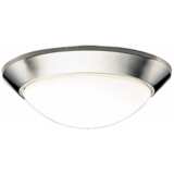 Kichler Etched Glass Dome Nickel 16 1/2&quot; Wide Ceiling Light
