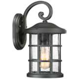 Quoizel Crusade 14 1/4&quot; High Earth Black Outdoor Wall Light